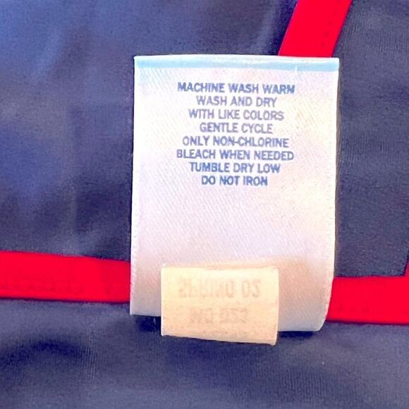 Old Navy red & blue two-piece infant girl bikini swimsuit in size 6-12 months. - Picture 7 of 8